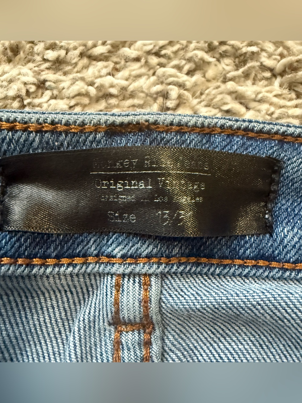 Monkey Ride Original Vintage Women's Distressed Blue Straight-Leg Jeans - Picture 4 of 6